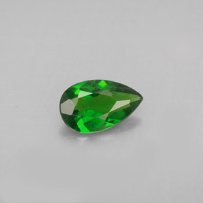Diopsido de cromo verde natural de 0,74 ct, en forma de pera, VS