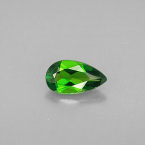 Diopsido de cromo verde natural de 0,73 ct, en forma de pera, VS