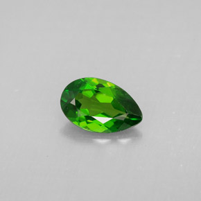 diópsido de cromo Verde natural de 0.82 ct, En forma de pera, VS