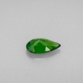Diopsido de cromo verde natural de 0,74 ct, en forma de pera, VS