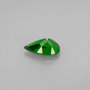 Diopsido de cromo verde natural de 0,79 ct, en forma de pera, VS