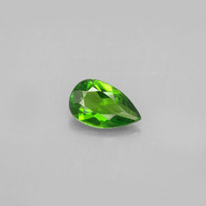 diópsido de cromo Verde natural de 0.75 ct, En forma de pera, VS