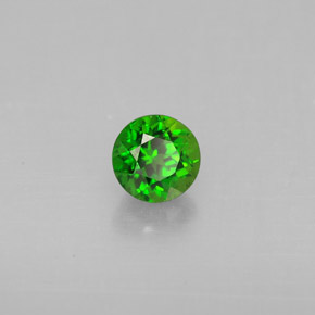 Diopsido de cromo verde natural de 0,54 ct, corte redondo, VS