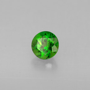diópsido de cromo Verde natural de 0.55 ct, Corte Redondo, VS