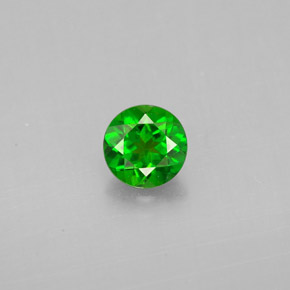 Diopsido de cromo verde natural de 0,49 ct, corte redondo, VS