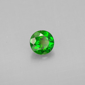 Diopsido de cromo verde natural de 0,49 ct, corte redondo, VS