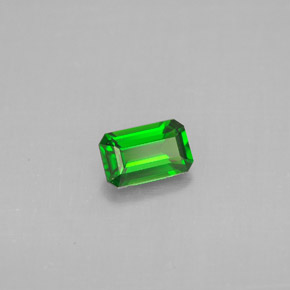 diópsido de cromo Verde natural de 0.45 ct, corte esmeralda, VS