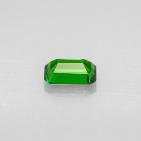Diopsido de cromo verde natural de 0,54 ct, corte esmeralda, VS
