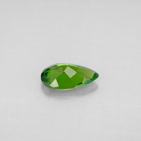 Diopsido de cromo verde natural de 0,74 ct, en forma de pera, VVS-VS