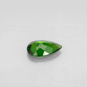 Diopsido de cromo verde natural de 0,70 ct, en forma de pera, VVS-VS