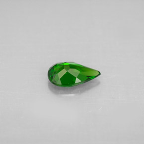 Diopsido de cromo verde natural de 0,68 ct, en forma de pera, VVS-VS