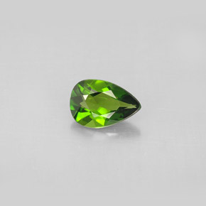 Diopsido de cromo verde natural de 0,66 ct, en forma de pera, VS