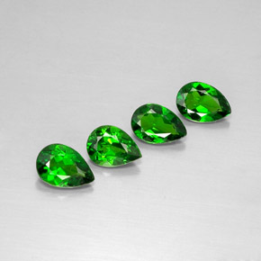 Gemas de diopsido de cromo verde natural de  ct, en forma de pera, VVS-VS