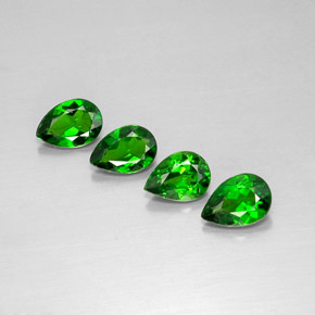 Gemas de diopsido de cromo verde natural de  ct, en forma de pera, VVS-VS