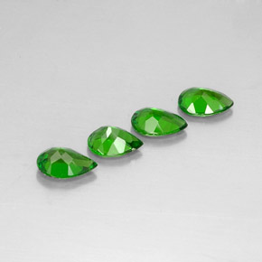Gemas de diopsido de cromo verde natural de  ct, en forma de pera, VVS-VS