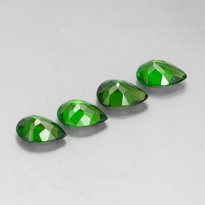 Gemas de diopsido de cromo verde natural de  ct, en forma de pera, VVS