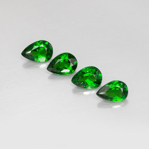 Gemas de diopsido de cromo verde natural de  ct, en forma de pera, VVS-VS