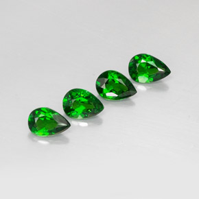 Gemas de diopsido de cromo verde natural de  ct, en forma de pera, VVS-VS