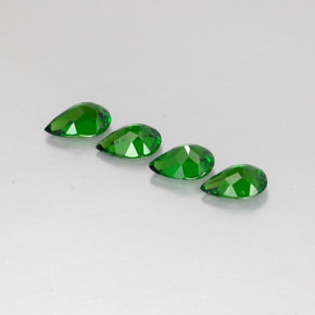 Gemas de diopsido de cromo verde natural de  ct, en forma de pera, VVS-VS