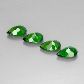 Gemas de diopsido de cromo verde natural de  ct, en forma de pera, VVS-VS