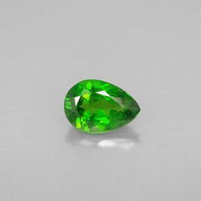 diópsido de cromo Verde natural de 0.77 ct, En forma de pera, VS