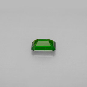 Diopsido de cromo verde natural de 0,57 ct, corte esmeralda, VS