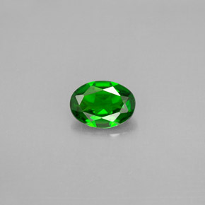 Diopsido de cromo verde natural de 0,73 ct, corte óvalo, VS-SI