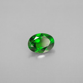 Diopsido de cromo verde natural de 0,80 ct, corte óvalo, VS-SI