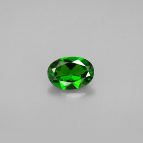 Diopsido de cromo verde natural de 0,73 ct, corte óvalo, VVS