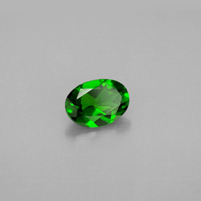 Diopsido de cromo verde natural de 0,73 ct, corte óvalo, VVS