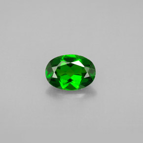 Diopsido de cromo verde natural de 0,87 ct, corte óvalo, VS-SI