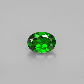 Diopsido de cromo verde natural de 0,88 ct, corte óvalo, VVS-VS