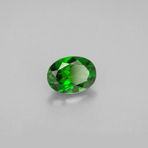 Diopsido de cromo verde natural de 0,88 ct, corte óvalo, VVS-VS
