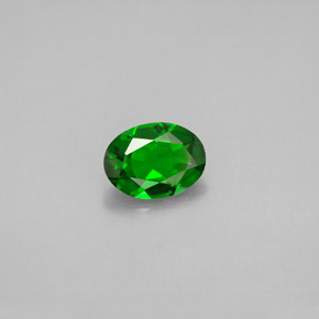 Diopsido de cromo verde natural de 0,81 ct, corte óvalo, VVS-VS