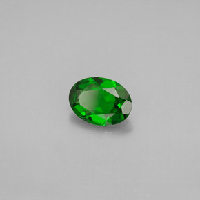 Diopsido de cromo verde natural de 0,81 ct, corte óvalo, VVS-VS