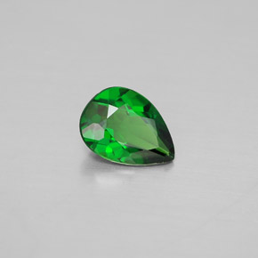Diopsido de cromo verde natural de 0,60 ct, en forma de pera, VVS