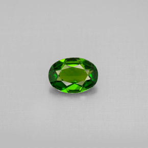 Diopsido de cromo verde natural de 0,65 ct, corte óvalo, VVS