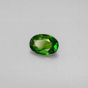 Diopsido de cromo verde natural de 0,65 ct, corte óvalo, VVS