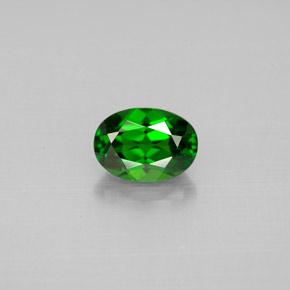 Diopsido de cromo verde natural de 0,89 ct, corte óvalo, VVS