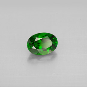 Diopsido de cromo verde natural de 0,89 ct, corte óvalo, VVS