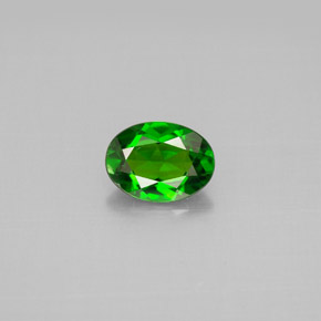 Diopsido de cromo verde natural de 0,78 ct, corte óvalo, VVS-VS