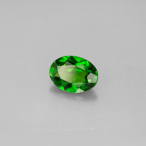 Diopsido de cromo verde natural de 0,78 ct, corte óvalo, VVS-VS