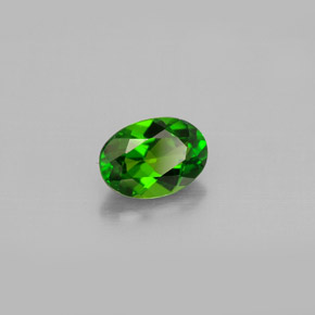 Diopsido de cromo verde natural de 0,86 ct, corte óvalo, VVS-VS