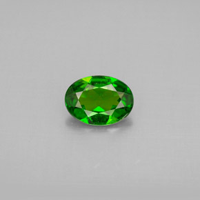 Diopsido de cromo verde natural de 0,77 ct, corte óvalo, VVS-VS