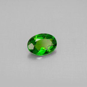 Diopsido de cromo verde natural de 0,77 ct, corte óvalo, VVS-VS