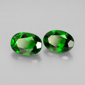 Gemas de diopsido de cromo verde natural de  ct, corte óvalo, VVS