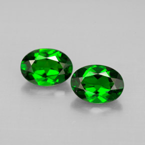 Gemas de diopsido de cromo verde natural de  ct, corte óvalo, VVS-VS