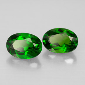 Gemas de diopsido de cromo verde natural de  ct, corte óvalo, VVS-VS
