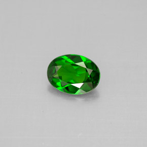Diopsido de cromo verde natural de 0,72 ct, corte óvalo, VVS-VS