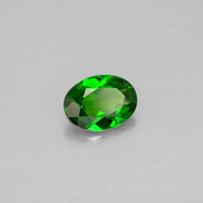 Diopsido de cromo verde natural de 0,72 ct, corte óvalo, VVS-VS